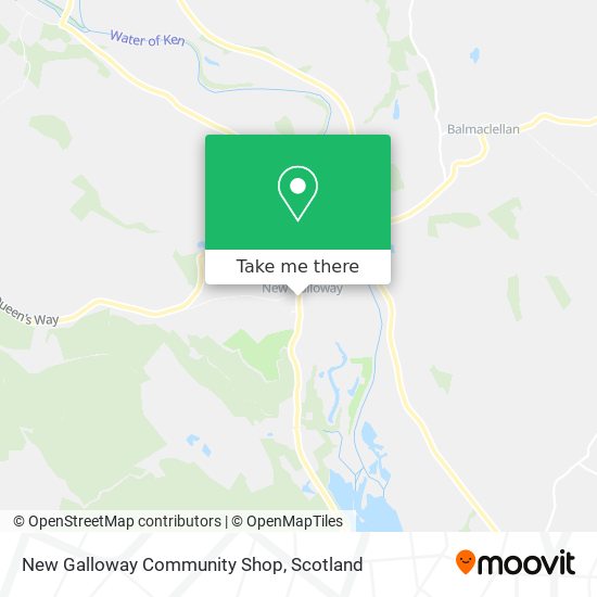 New Galloway Community Shop map