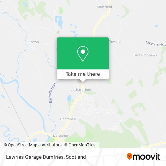 Lawries Garage Dumfries map