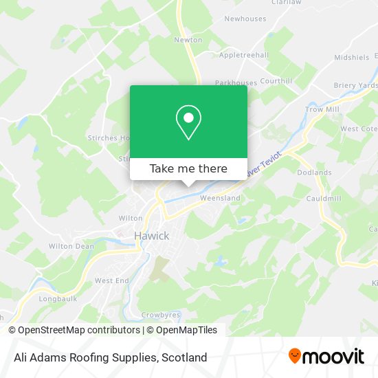 Ali Adams Roofing Supplies map