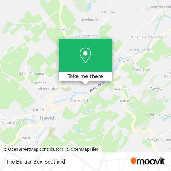 The Burger Box map