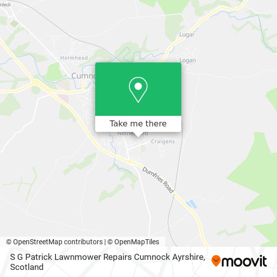 S G Patrick Lawnmower Repairs Cumnock Ayrshire map