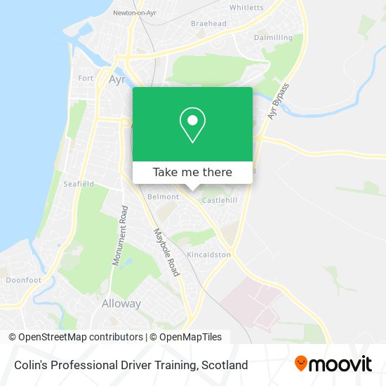 Colin's Professional Driver Training map