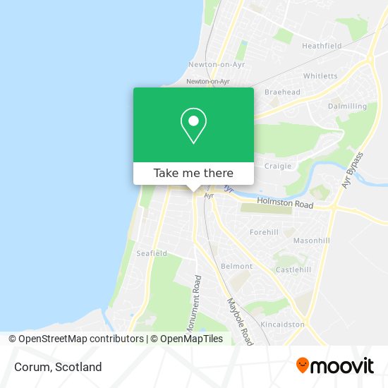 How to get to Corum in Ayr by Bus or Train