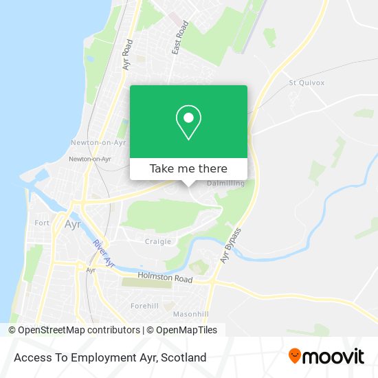 Access To Employment Ayr map