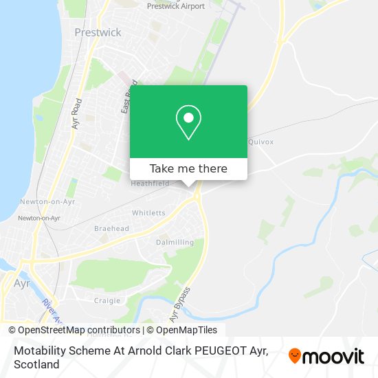 Motability Scheme At Arnold Clark PEUGEOT Ayr map