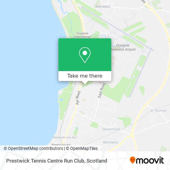 Prestwick Tennis Centre Run Club map