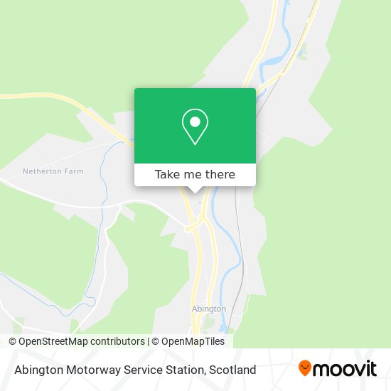 Abington Motorway Service Station map