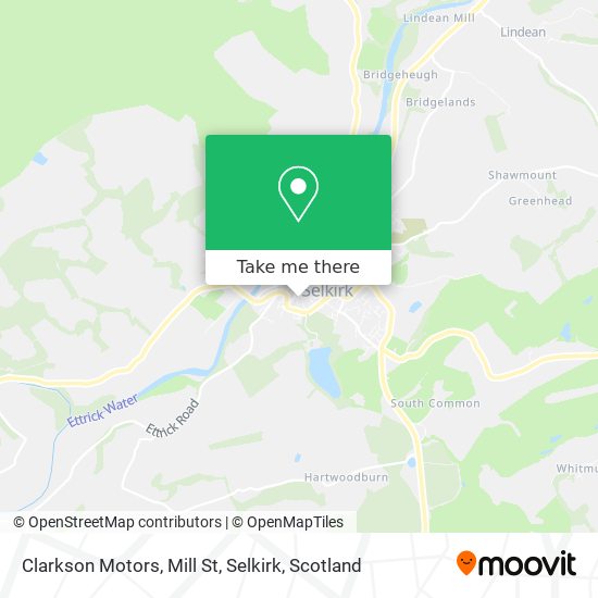 Clarkson Motors, Mill St, Selkirk map