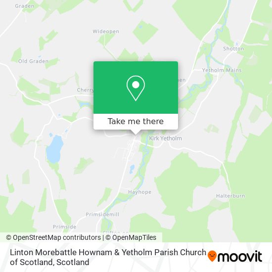 Linton Morebattle Hownam & Yetholm Parish Church of Scotland map