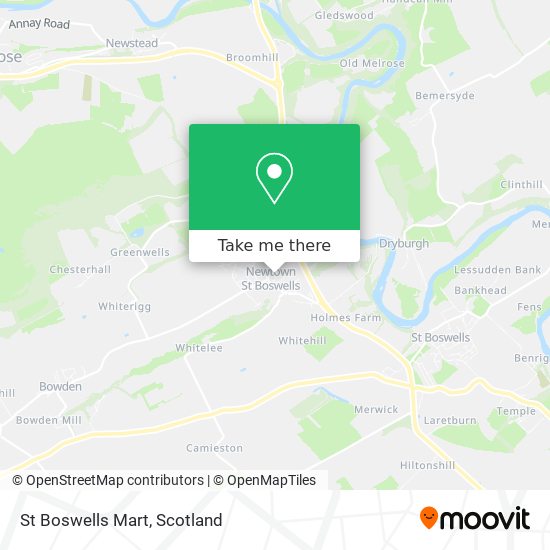 St Boswells Mart map