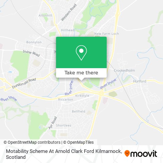 Motability Scheme At Arnold Clark Ford Kilmarnock map