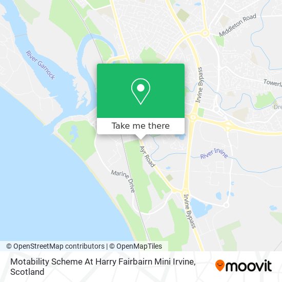 Motability Scheme At Harry Fairbairn Mini Irvine map