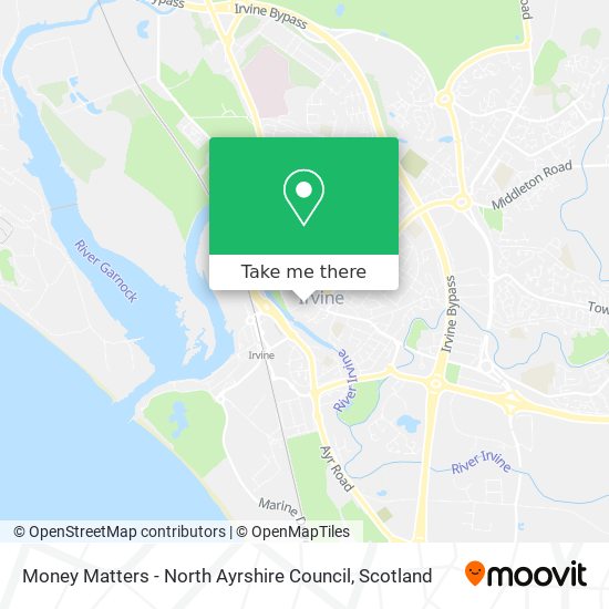 Money Matters - North Ayrshire Council map
