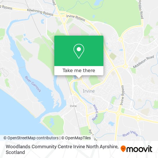 Woodlands Community Centre Irvine North Ayrshire map