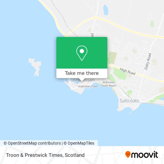 Troon & Prestwick Times map