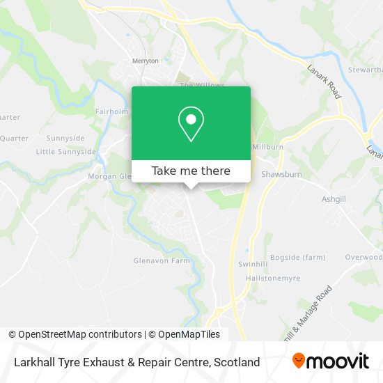 Larkhall Tyre Exhaust & Repair Centre map