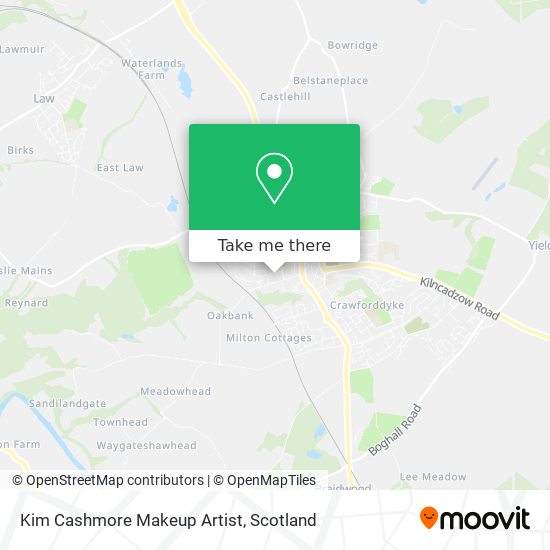 Kim Cashmore Makeup Artist map