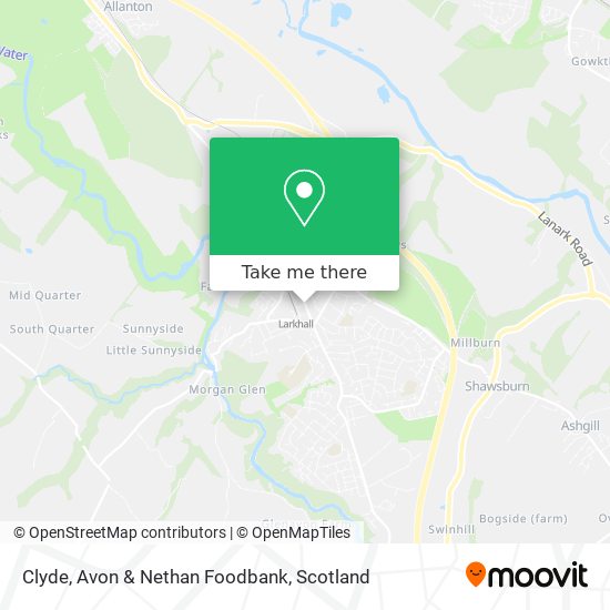 Clyde, Avon & Nethan Foodbank map