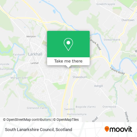 South Lanarkshire Council map