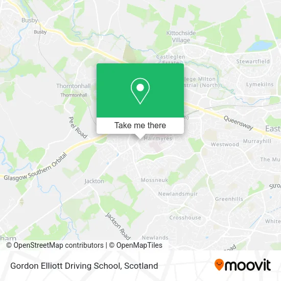 Gordon Elliott Driving School map