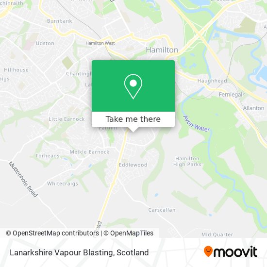 Lanarkshire Vapour Blasting map