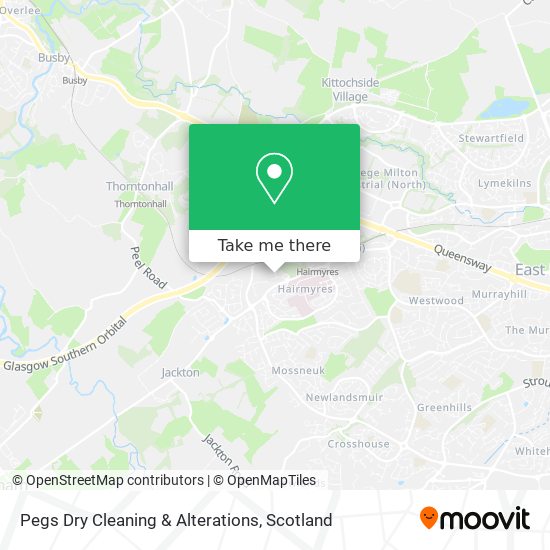 Pegs Dry Cleaning & Alterations map