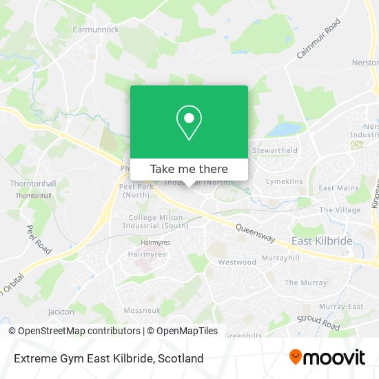 Extreme Gym East Kilbride map