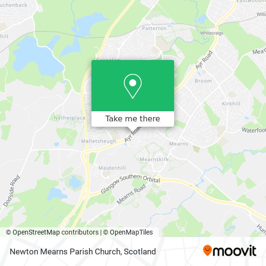 Newton Mearns Parish Church map