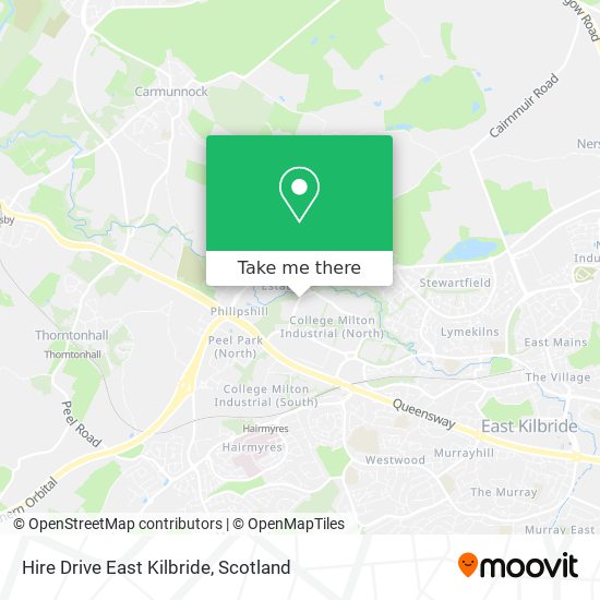 Hire Drive East Kilbride map