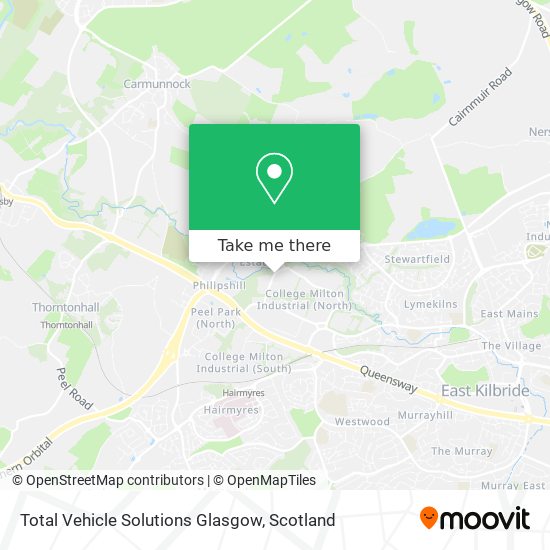 Total Vehicle Solutions Glasgow map