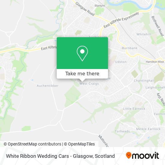 White Ribbon Wedding Cars - Glasgow map