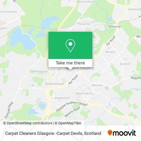 Carpet Cleaners Glasgow -Carpet Devils map