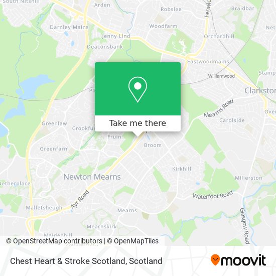 Chest Heart & Stroke Scotland map