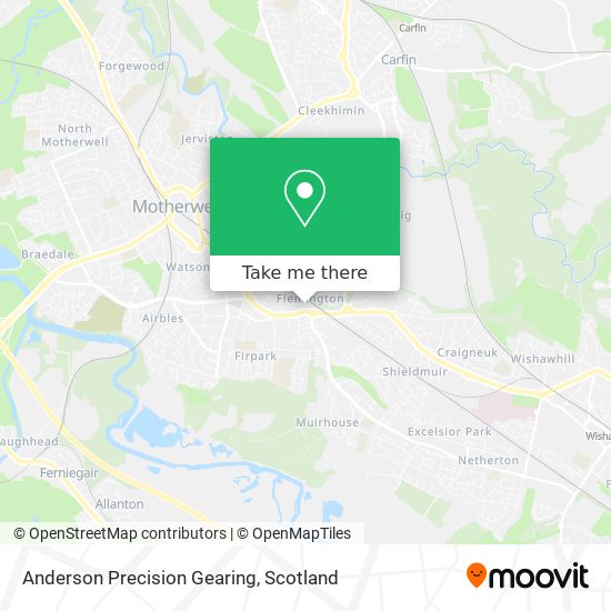 Anderson Precision Gearing map