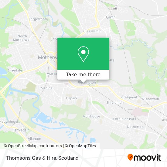 Thomsons Gas & Hire map