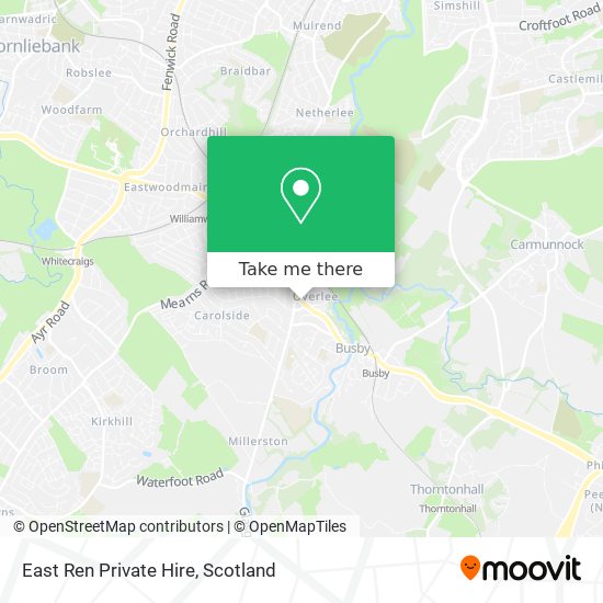 East Ren Private Hire map