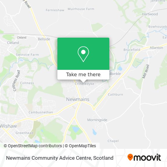 Newmains Community Advice Centre map