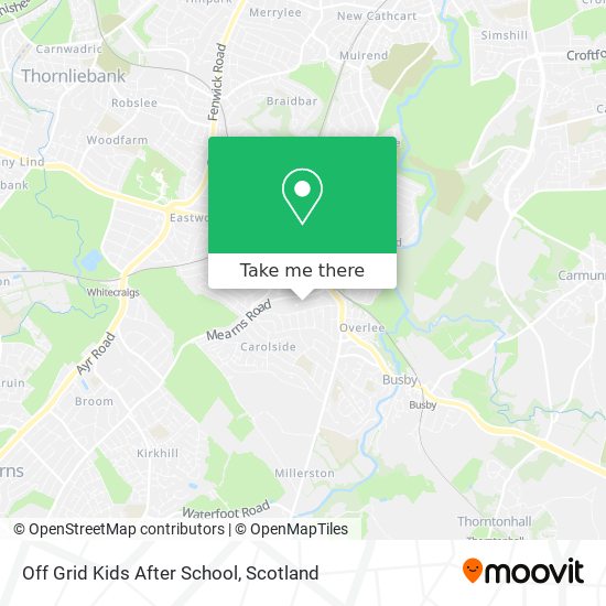 Off Grid Kids After School map