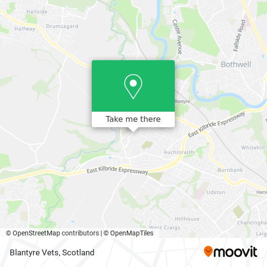 Blantyre Vets map