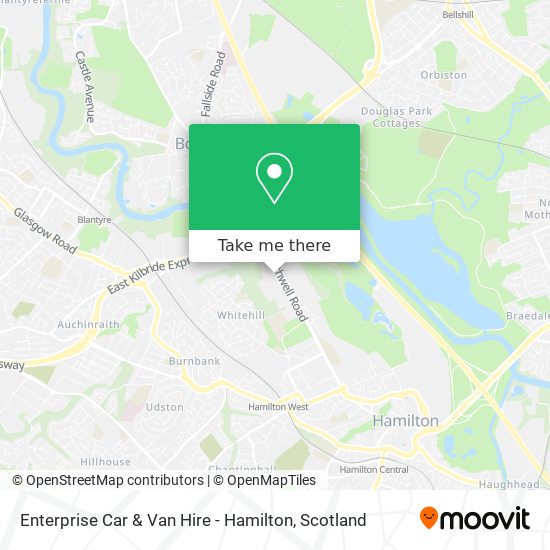 Enterprise Car & Van Hire - Hamilton map