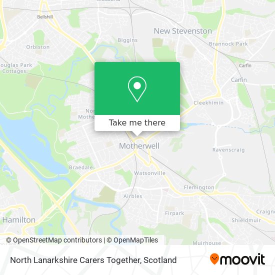 North Lanarkshire Carers Together map