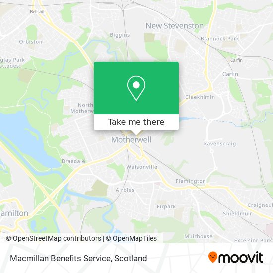 Macmillan Benefits Service map