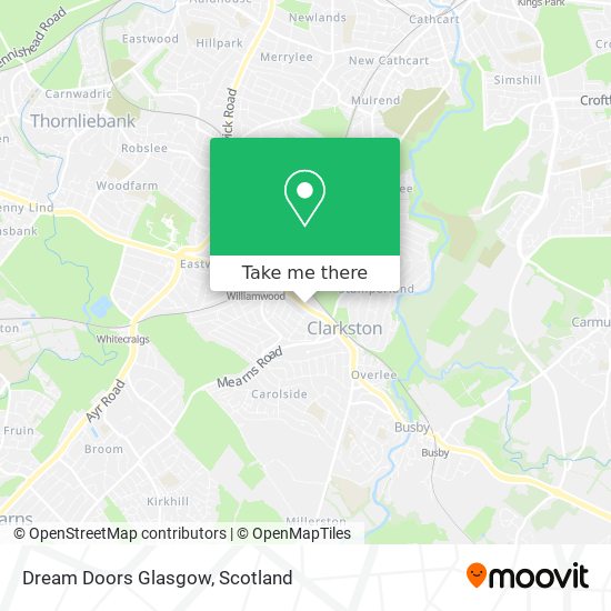Dream Doors Glasgow map