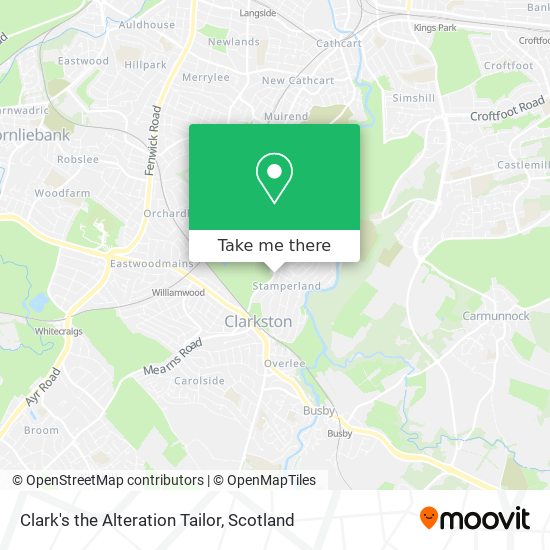 Clark's the Alteration Tailor map