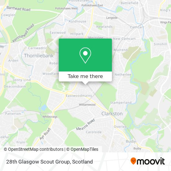 28th Glasgow Scout Group map