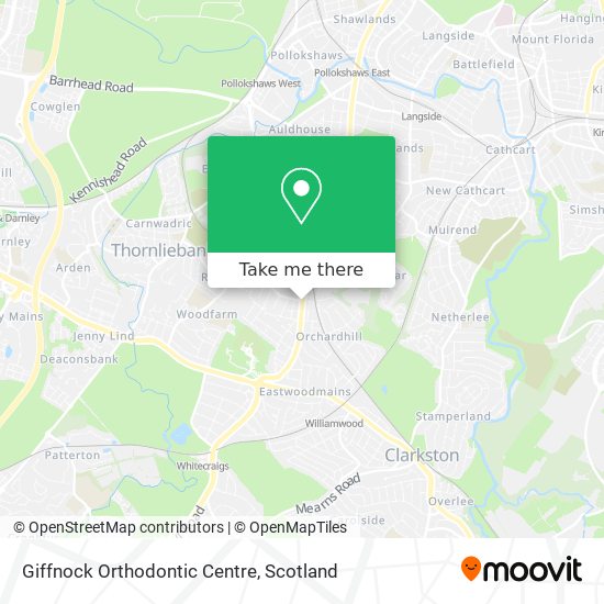 Giffnock Orthodontic Centre map