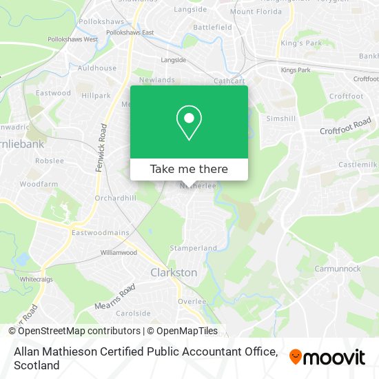 Allan Mathieson Certified Public Accountant Office map