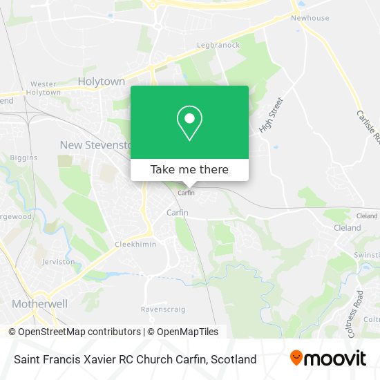 Saint Francis Xavier RC Church Carfin map