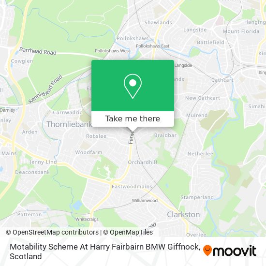 Motability Scheme At Harry Fairbairn BMW Giffnock map