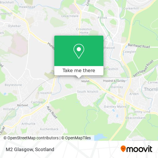 M2 Glasgow map